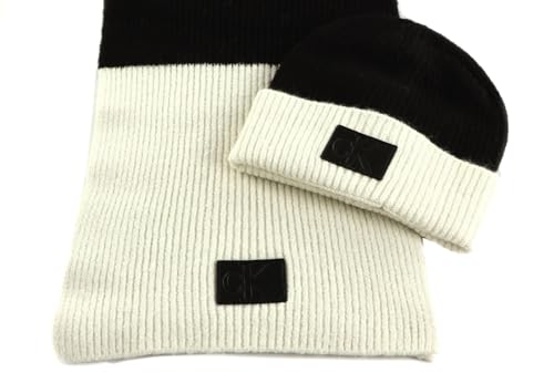 Écharpe Calvin Klein contre le froid hivernal avec le bonnet CKJ Gifting Softies