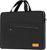 Naukay Laptop Case 15.6 Inch, Water Resistant Computer Carrying Bag Compatible with 15.6 inch HP, Dell, Acer, Asus, Lenovo, Black