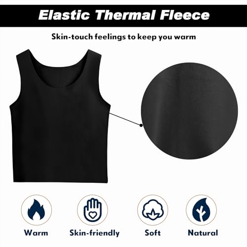 Image of Toulite 4 Pcs Thermal Tank Tops Women Underwear Tops Sleeveless Undershirt for Women Cotton Camisole Warm Base Layer