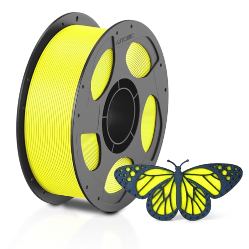 Image of ANYCUBIC PLA 3D Printer Filament, Glow in The Dark, 3D Printing PLA Filament 1.75mm Dimensional Accuracy + /- 0.02mm, 1KG Reusable Spool (2.2 lbs), Yellow PLA, Glow Yellow