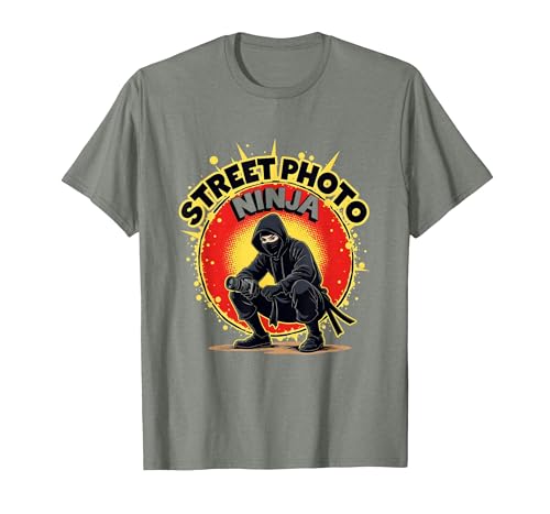 Street Photo Ninja Urban Photography Design T-Shirt, Men, Olive Heather,