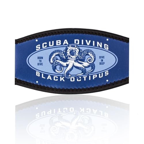 Diving Mask Slap Straps Cover Neoprene Creative Retro Swimming Goggles Glasses Strap Head Band Parts Accessories For Diving, Black Octopus, Medium