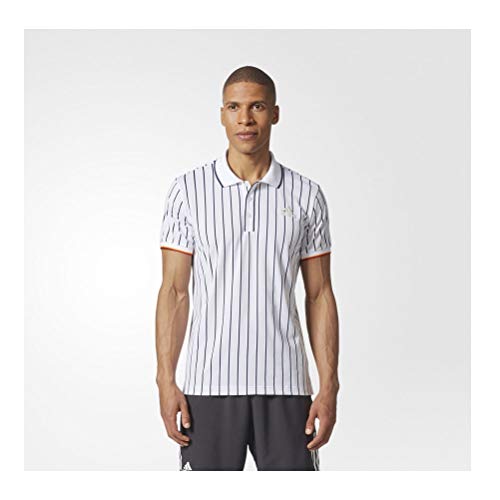Polo adidas NY Striped Homme style tennis respirant à rayures élégantes