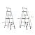 CORCI Telesladdersladder a Frame Alumifoldistep Ladder 5+6 Steps 1.7M+2M Multi Purpose Herringbladder (6+7 Steps (2M+2.3M))/a/4+5 Steps (1.4M+1.7M)