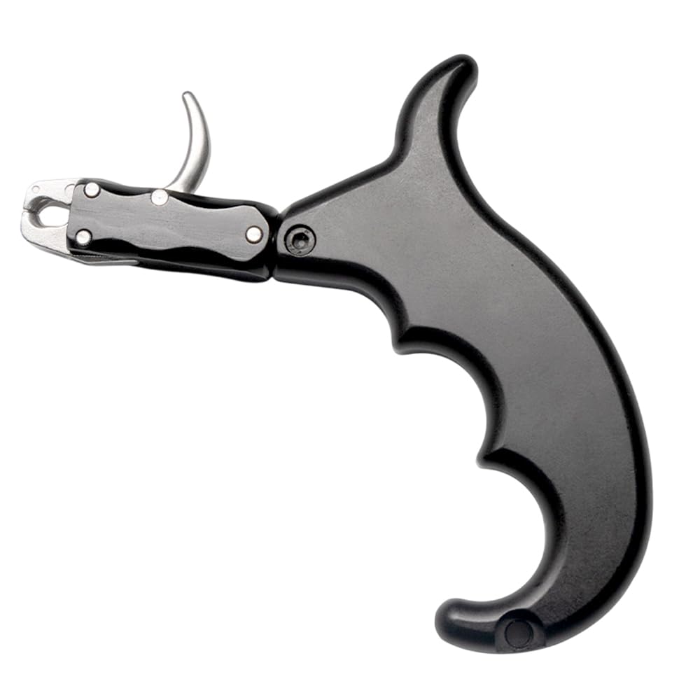MiOYOOW Compound Bow Aid Releaser, Adjustable Archery Release Tool Thumb Release Aluminum Alloy Assist for Left and Right Handers