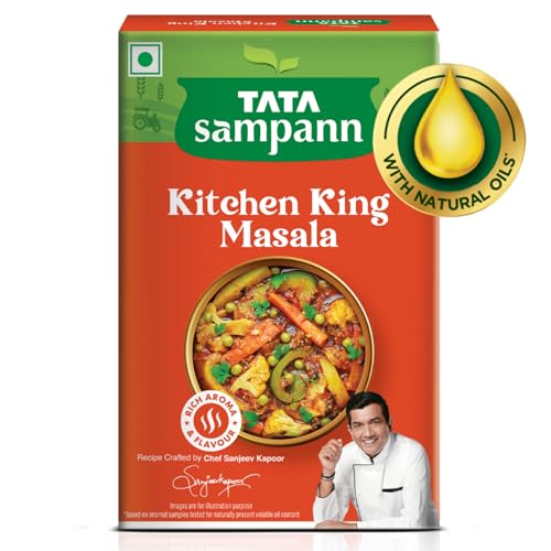 Tata Sampann Kitchen King Masala with Natural Oils, 100g, Crafted by Chef Sanjeev Kapoor, With Chef’s Exclusive Tip, Rich Aroma & Flavour