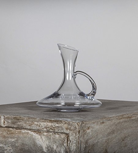 Carafe à Décantation Vin En Verre 1,5 L – Forme En U, Bec Verseur Incliné, Fabriqué à La Main, Sans Plomb