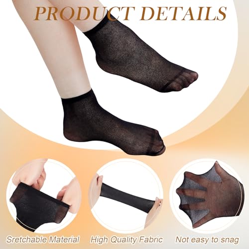 Image of Mepase Disposable Nylon Socks Foot Socks Bulk Ankle Slip on Stocking for Women Guest Men Unisex