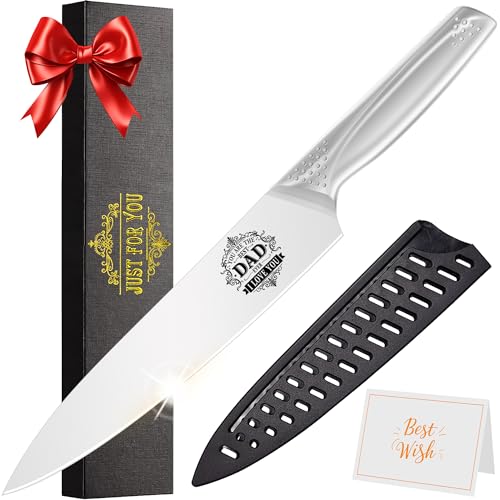 Best Dad Ever Engraved Chef Knife Birthday Gifts -...