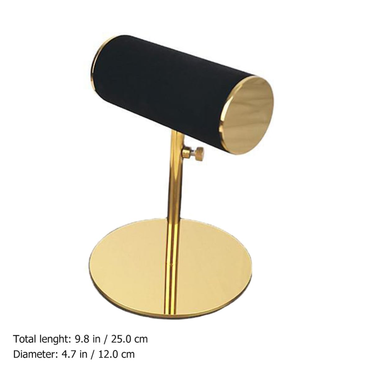Uhrenhalter aus Metall mit Flanell, Edelstahl, Schwarz für Aufbewahrung | Praktischer Uhrenständer für Laden und Schminktisch, Elegante Präsentation, Leichtes Design, Schwarzes Finish