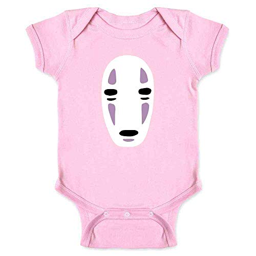 Image of No Face Kaonashi Geek Infant Bodysuit for Anime Lovers Pink 6M