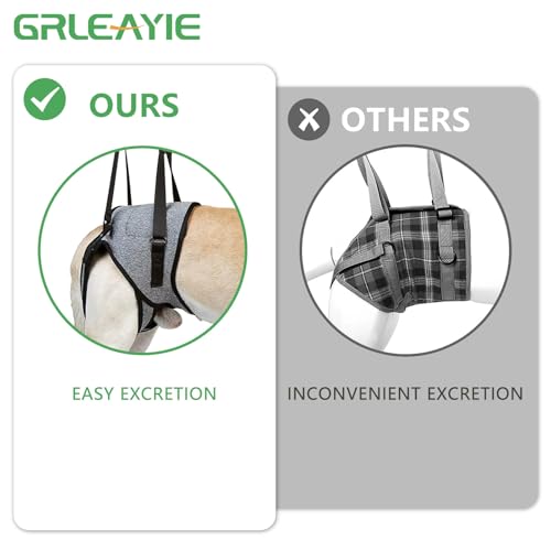 Dog Lift Harness, Dog Sling for Medium Large Dogs, Adjustable Dog Support Harness for Back Legs, Comfy Design Pet Harness with Padded for Elderly, Injured, Arthritic, Senior, Disabled Dogs?M?