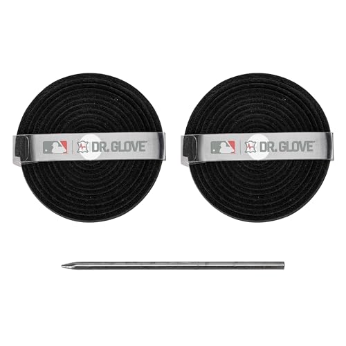 Franklin Sports Glove Lacing Repair Kit - Dr. Glove Baseball + Softball Glove Leather Laces + Relacing Needle - Laces for Fielder + Catcher's Mitts - Premium Glove Relacing Kit - Black Laces, 72