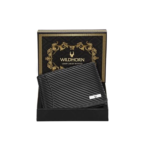 WildHorn Classic Leather Wallet for Men (Supernova Black)