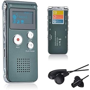 Lychee 8GB LCD Bildschirm Digitales Diktiergerät Aufnahmegerät Sprachaufnahme Audiorekorder Voice Recorder für Studium…