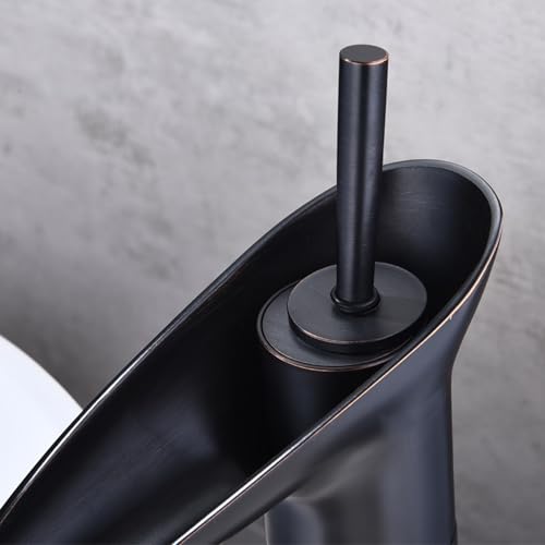 Robinets de lavabo cascade noirs monocommandes pour installation 1 trou - 4