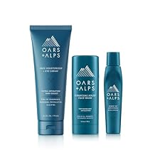 Oars + Alps Mens Skin Care Kit, Gift Set Includes Face Wash, Eye Roller, and Moisturizer, Vegan and Gluten Free, Travel Size & TSA Approved, 3 Items Total