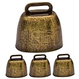 BESTonZON 4piezas Cencerros Pequeños De Hierro Campanas Para Manualidades Adornos Para Sonido Para Decoración De o Cencerros Para Ovejas