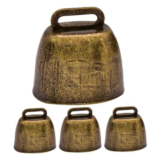 BESTonZON 4piezas Cencerros Pequeños De Hierro Campanas Para Manualidades Adornos Para Sonido Para Decoración De o Cencerros Para Ovejas