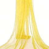 Tela de tul de organza amarilla, 5 m x 160 cm, tela de tul por metro, tela de organza para decoración de bodas, manualidades, mesa, fiesta, boda, decoración, falda de tul, decoración de fiesta