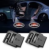 2Pcs Compatible with Jeep Wireless Car Door Logo Light HD Welcome Courtesy Ghost Shadow Projector Lamp Compatible with Jeep Cars