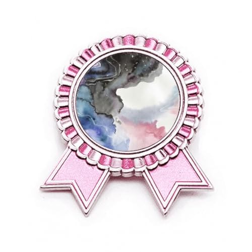 Broche à encre aquarelle rose en métal M pour raviver instantanément une tenue trop terne