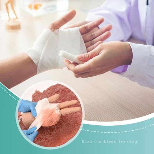 Image of Wound Packing Hand Trainer, Trauma Hand Kit for Stop the Bleeding Control Training,Hemorrhage Hand Training for Medical Education, Light Skin