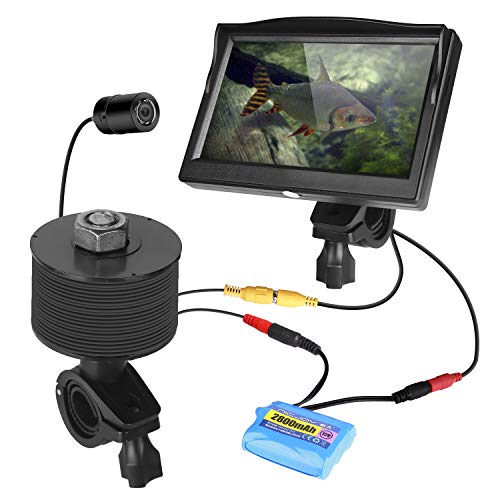 Underwater Fishing Camera, Anyota Portable Fish Finder Handheld 5 inch Monitor and Cam