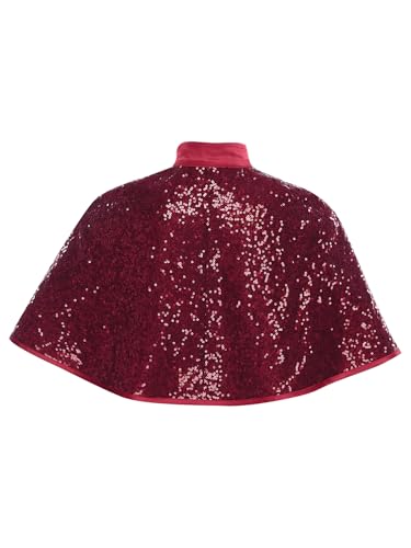 Kids Girls Bolero Shrug Cardigan Shiny Sequins Capelet Short Top Princess Shawl Wedding Bridesmaid Cape4