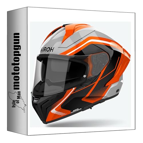 Casque intégral Moto Airoh Matryx MXW32 Wide Orange Gloss XXL Mototopgun