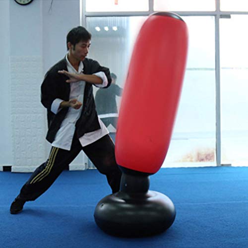 IMIKEYA Fitness Inflável Infantil Saco de pancadas Stress Punch Tower Speed Bag Stand Power Boxing B