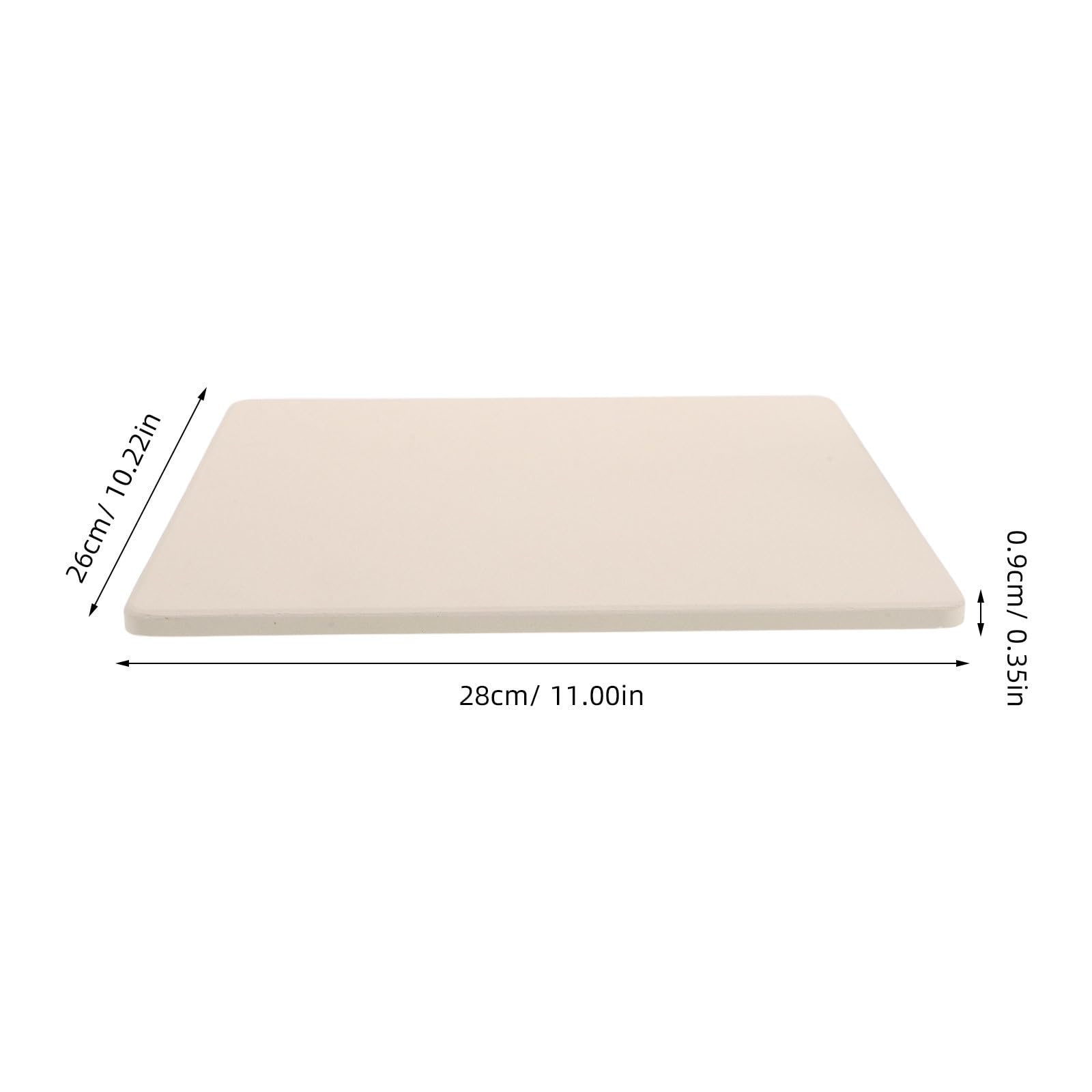 KICHOUSE Pietra refrattaria per pizza da forno - Pietra rettangolare in cordierite per casa, ristorante, cottura al forno, pane, grigliate, accessori per amanti del cibo e pizza - 25 x 28 cm