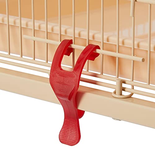 Yaheetech Double Story Flight Bird Cage with Rolling Stand Extra Space Slide-Out Tray Wood Perches for Small Birds - Image 7