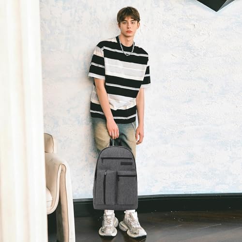 HEAD 30L Laptop Backpack for Men, Lightweight Work Backpacks Fits 15.6 inch Notebook, Waterproof Casual Daypack for Business/College/Travel/Daily, Gray3