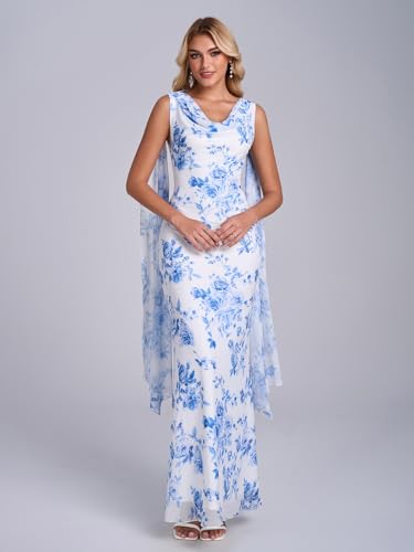 Image of Parthea Women's Summer Formal Wedding Guest Dresses Sleeveless Backless Long Elegant Evening Party Maxi Bodycon Dress