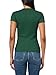 Lacoste Women's Slim Fit Ribbed Cotton T-Shirt, Green, 38