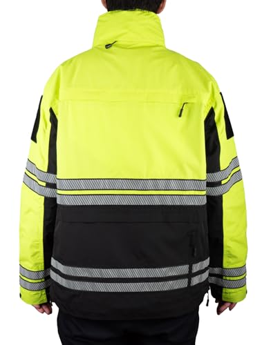 Men's Hi-Vis Heavy Duty Parka - Lancer Work Utility & Safety Jacket2