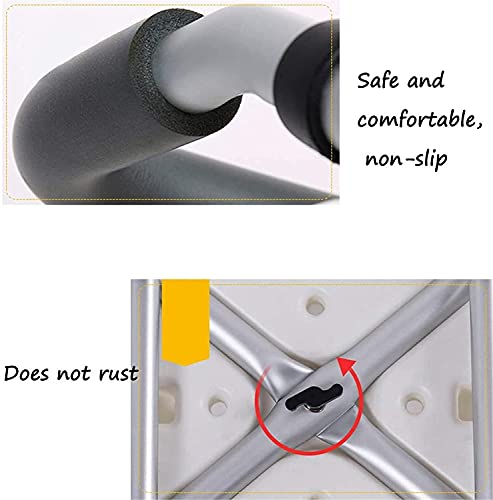 Tabouret de douche portable robuste avec dossier pour senior