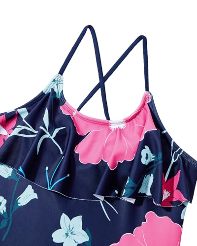 Image of Century Star Girls Flounce Tankini 2 Piece Bathing Suit | Cute swimwear set with a stylish flounce top,Comfortable fit, perfect for girls' summer beach vacations