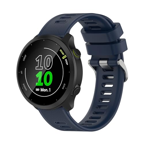 [DKEnjoy] Compatible for Garmin �K�[�~�� ForeAthlete 55�Ή� �V���R���������o���h�Afor �K�[�~�� Garmin Forerunner55 �^���^ 20 mm�� �x���g (�_�[�N�u���[)