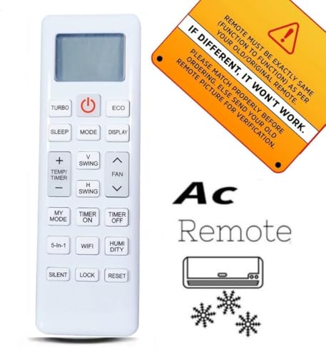 Image of 7-SAT Compatible with Lloyd ac Remote Original 1.5 ton Suitable for Split & Window AC (Come with 2 AAA Batteries)