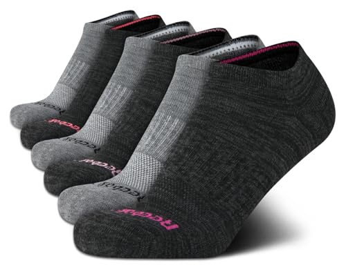 Image of Reebok Womens No Show Socks Moisture Wicking Cushioned Low Cut Socks 6 Pack | Stretch Performance Fabric, Cushioned Heel and Toe, Arch Support, Comfort Seam, Shoe Size 4-10