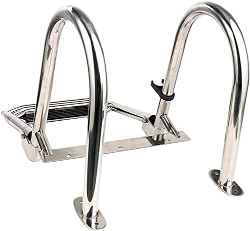 Escalera telescópica para bote de 4 peldaños acero inoxidable miniatura 6