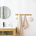 TRWISWDC Hickory Wood Coat Rack Wall Mount, 24 Inch Coat Hook Hanger Wooden Wall Coat Rack with 6 Hooks for Purse Clothes Towels Hats in Entryway Bedroom Bathroom, Natural