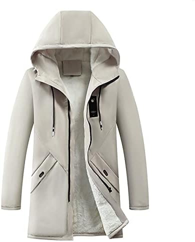 Lined Jacket,Plaid Flannel Jacket Long Jean Jacket Mens Faux Leather Jacket Denim Jackets Faux Leather Jacket for Men Lambskin Leather Jacket Mens Lambskin Leather Jackets(Beige-2,Medium)