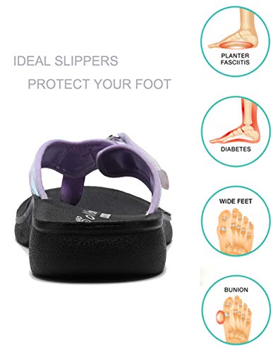 Image of SOLLBEAM Womens Original Orthotic Comfort Thong Style Flip Flops Sandals With Arch Support Heel Cup