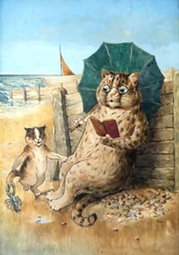 Toile Louis Wain chaton vilain l'art mural idéal pour décorer un salon chaleureux