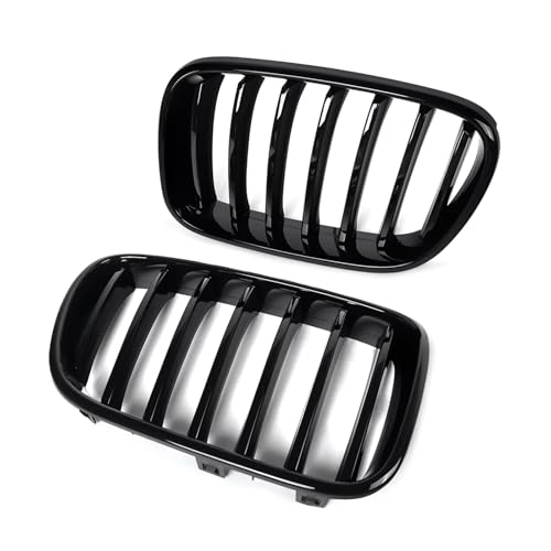 Calandre de radiateur noir brillant pour BMW X3 X4 F25 F26 contre le ternissement des grilles