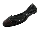 Ralph Migel Women's Avery Black and Maroon Tortoise Ballet Flat (7 M US Women)