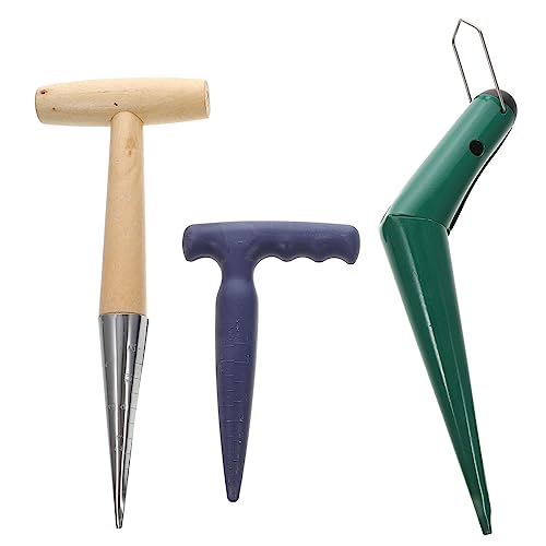 CAXUSD Ergonomic Handle Garden Dibber Set Practical Planting Tool for Accessories
